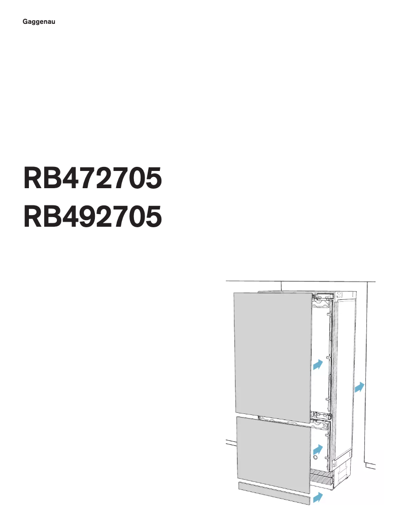 Página 1 del manual Guía de instalación Gaggenau RB492705