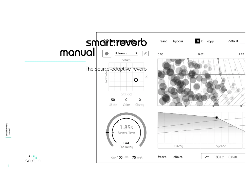 Page 1 de la notice Manuel utilisateur Sonible smart:reverb