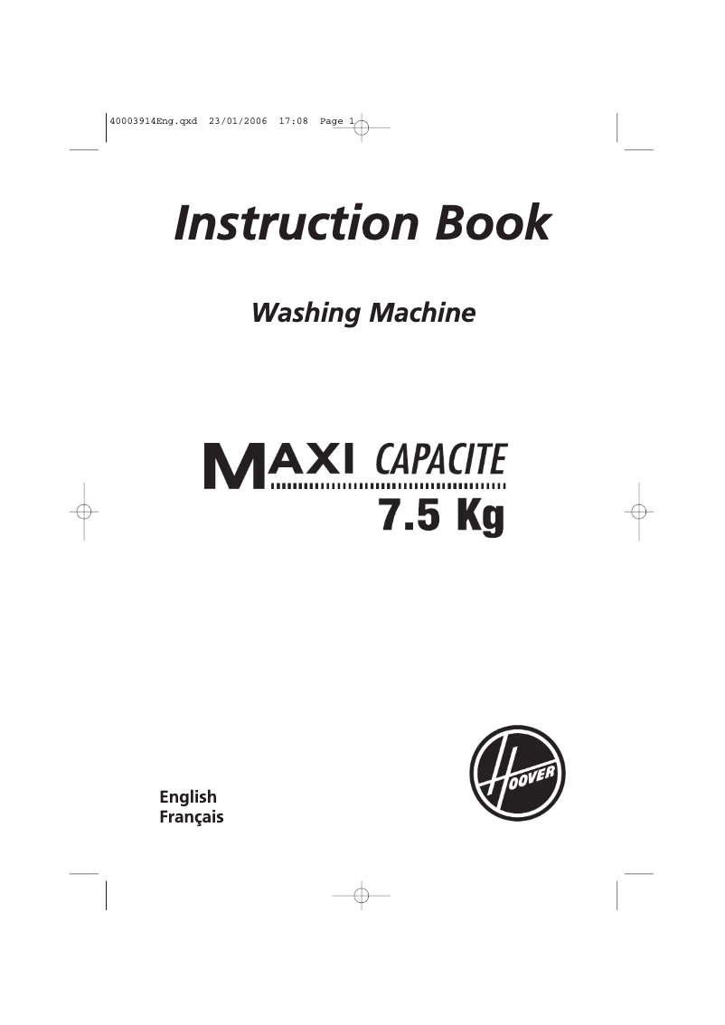 Página 1 del manual Manual de usuario Hoover H167-47