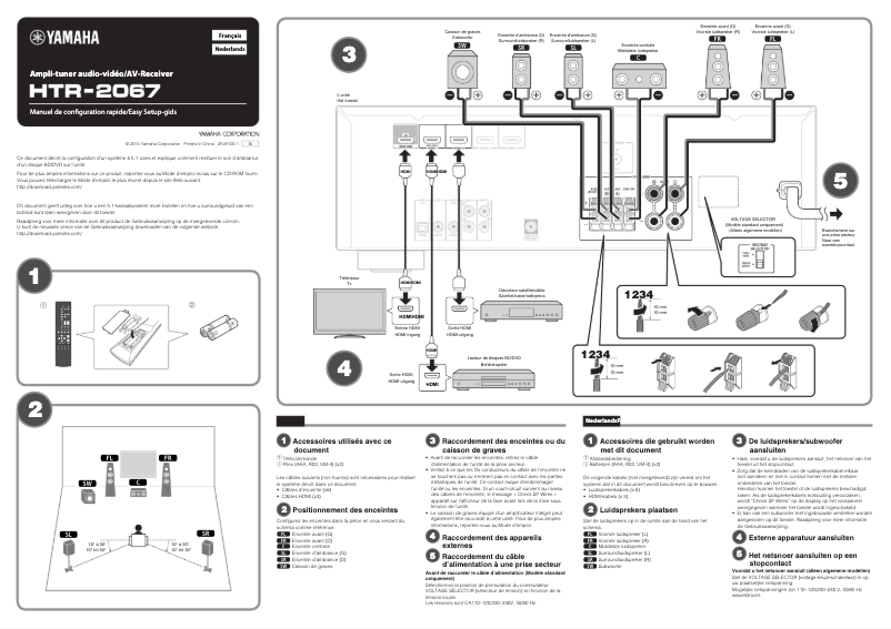Page 1 of the manual Instruction Manual Yamaha HTR-2067