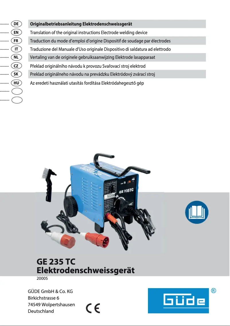 Page n°1 - Manuel utilisateur Güde GE 235TC