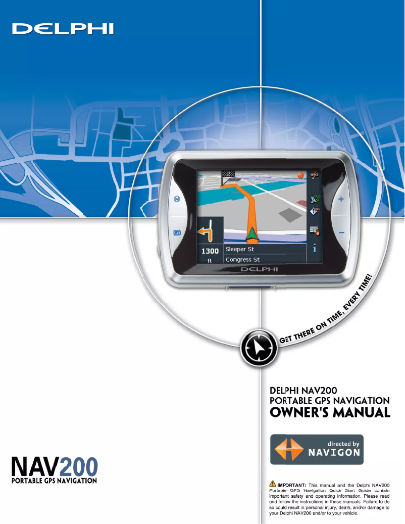 Image de la première page du manuel de l'appareil NAV200