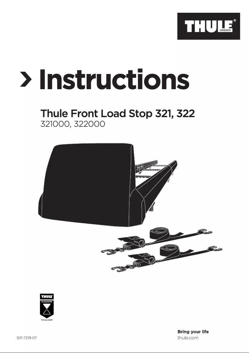 Page 1 de la notice Manuel utilisateur Thule Side Profile