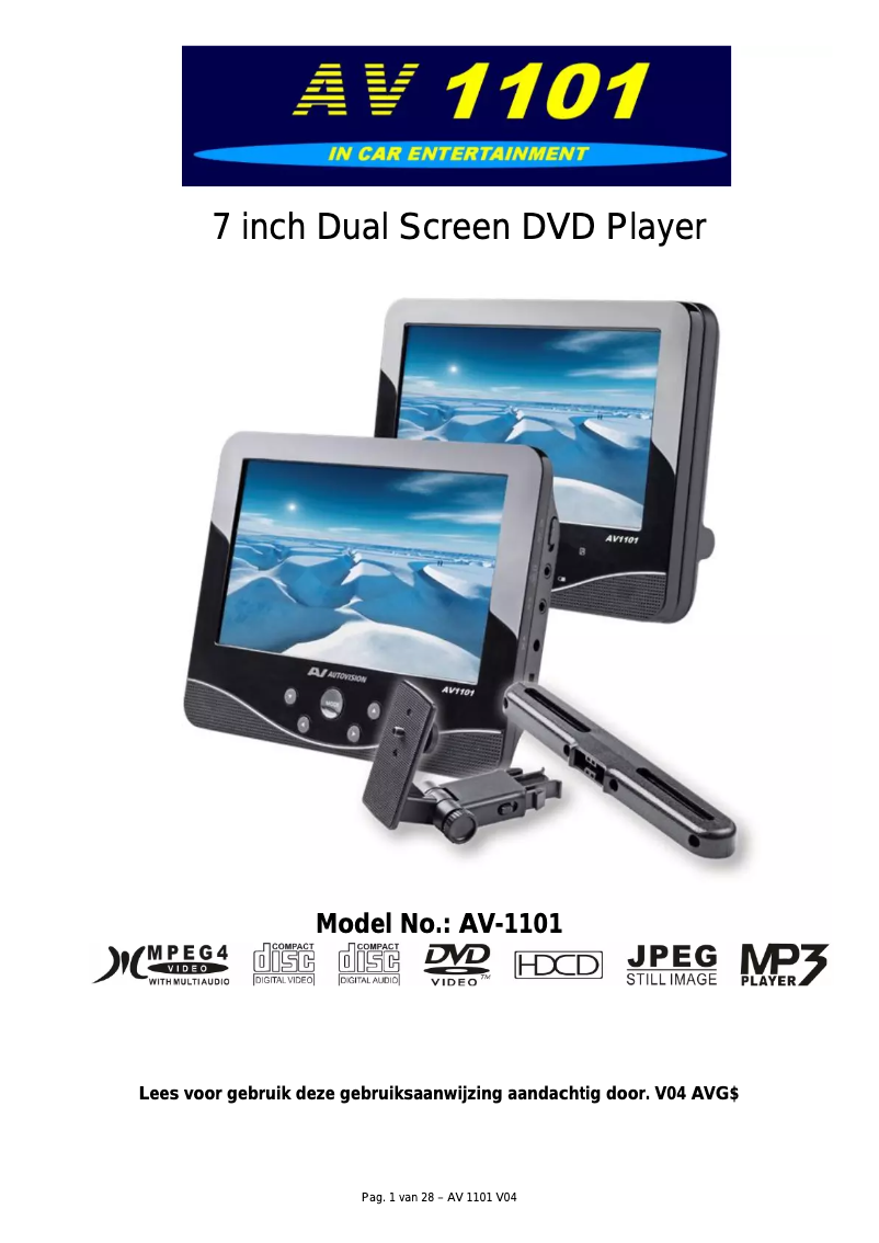 Página 1 del manual Manual de usuario Autovision AV-1101