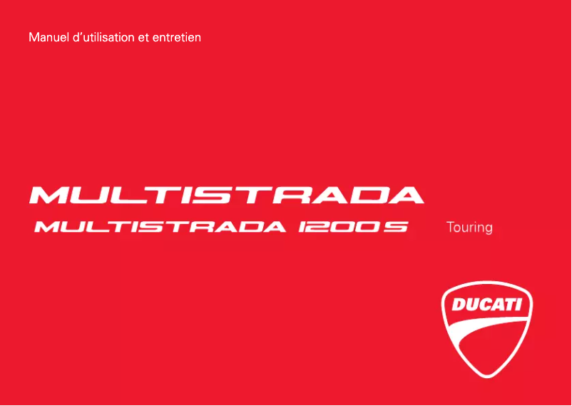 Imagen de la primera página del manual del dispositivo Multistrada 1200 S Touring (2013)