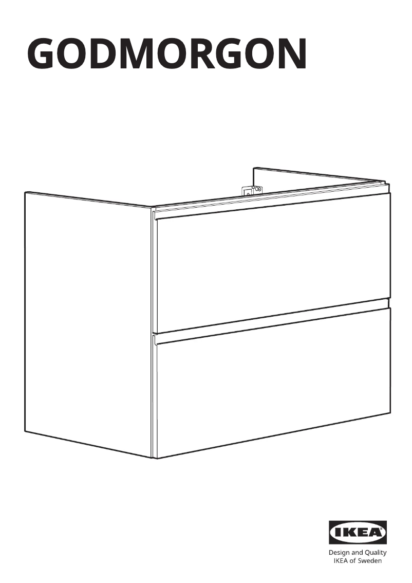 Page 1 de la notice Manuel utilisateur Ikea GODMORGON 202.262.01