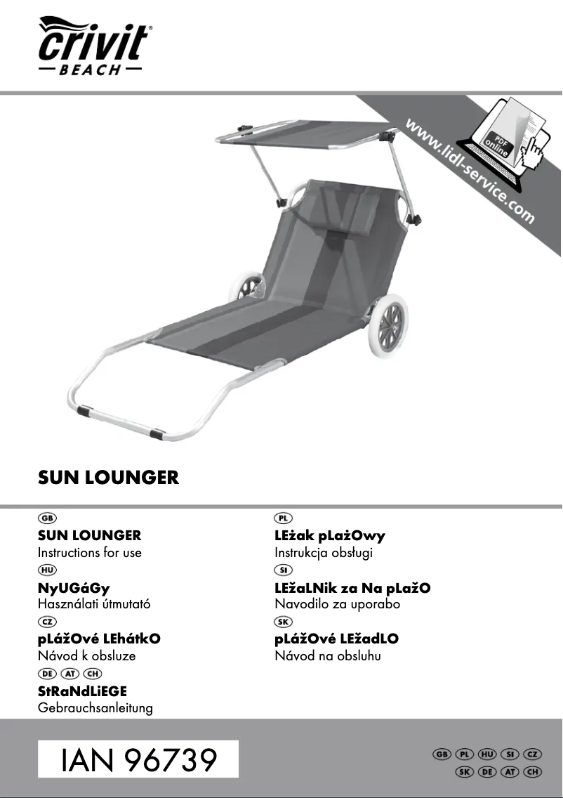 Page 1 de la notice Manuel utilisateur Crivit IAN 96739