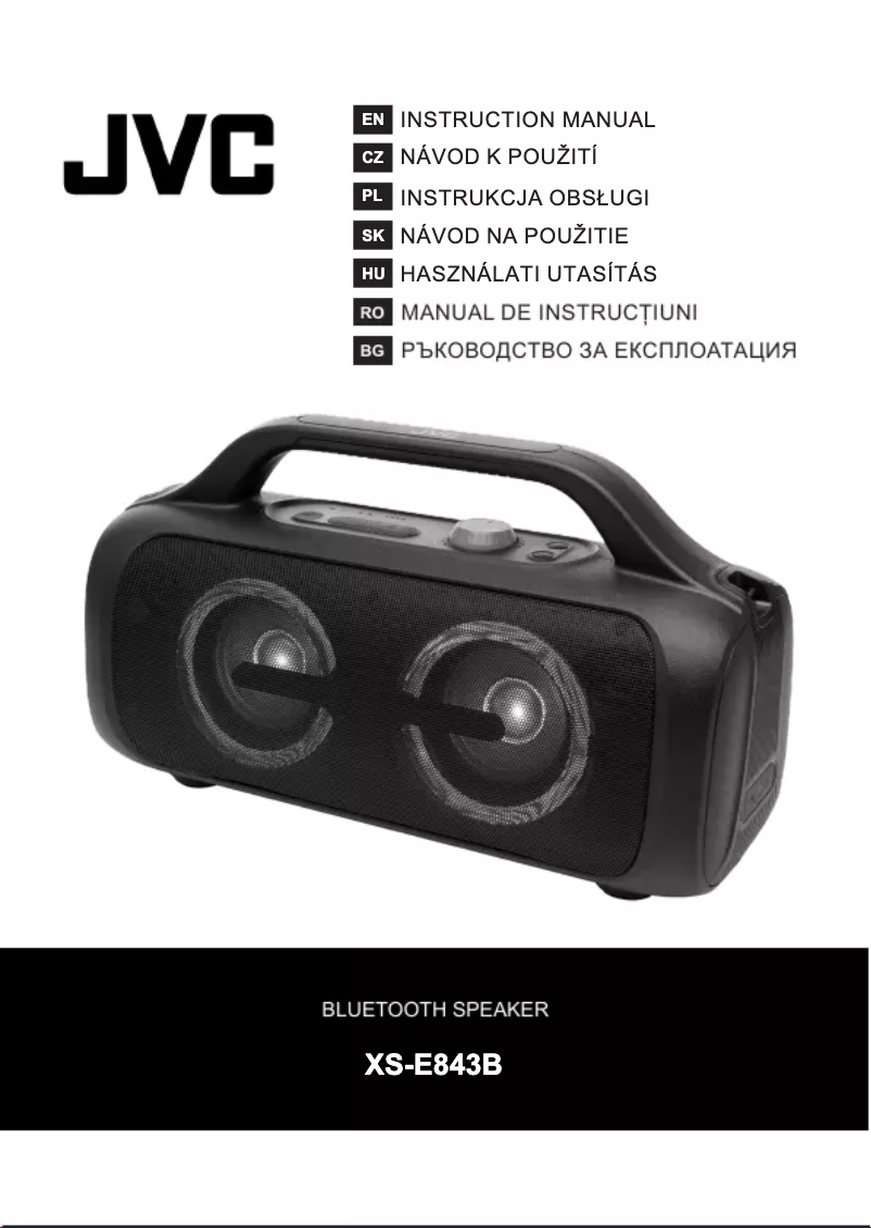 Page 1 de la notice Manuel utilisateur JVC XS-E843B