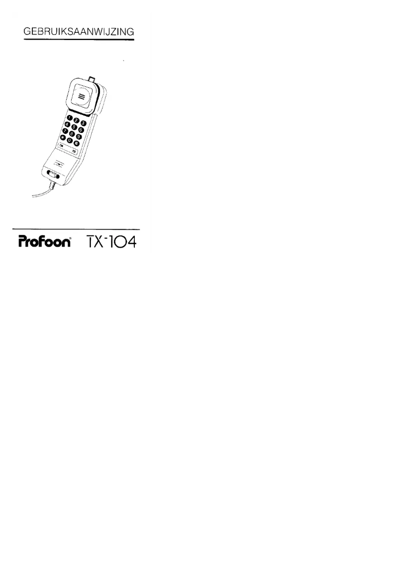 Page 1 de la notice Manuel utilisateur Profoon TX-104