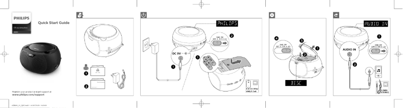 Página 1 del manual Guía de inicio rápido Philips AZ1134