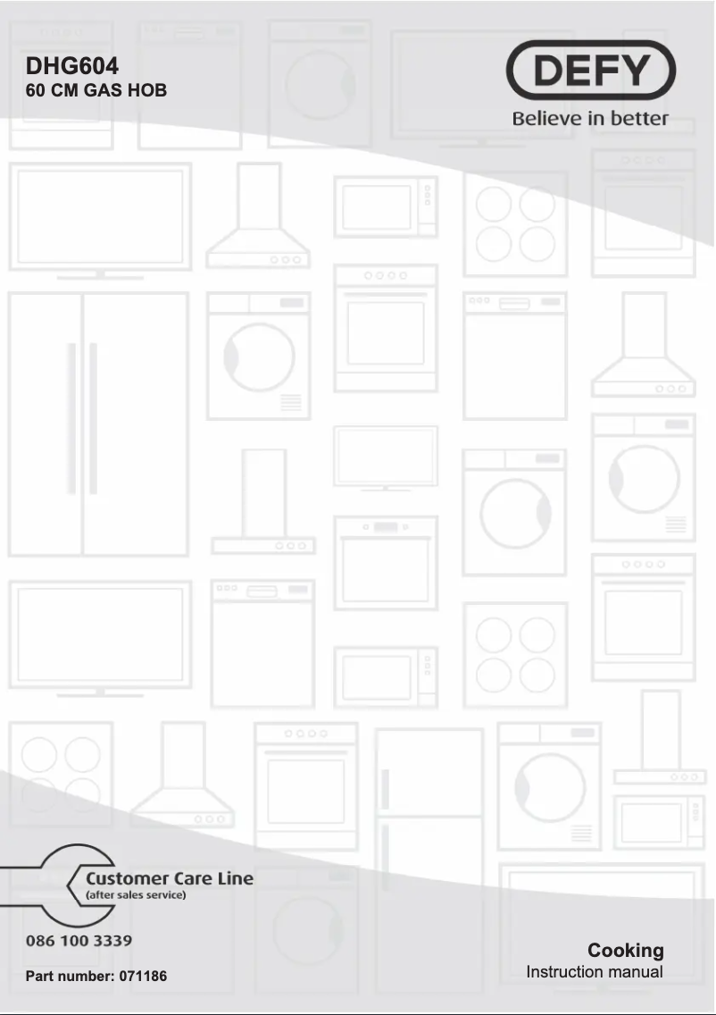 Page 1 de la notice Manuel utilisateur Defy DHG604