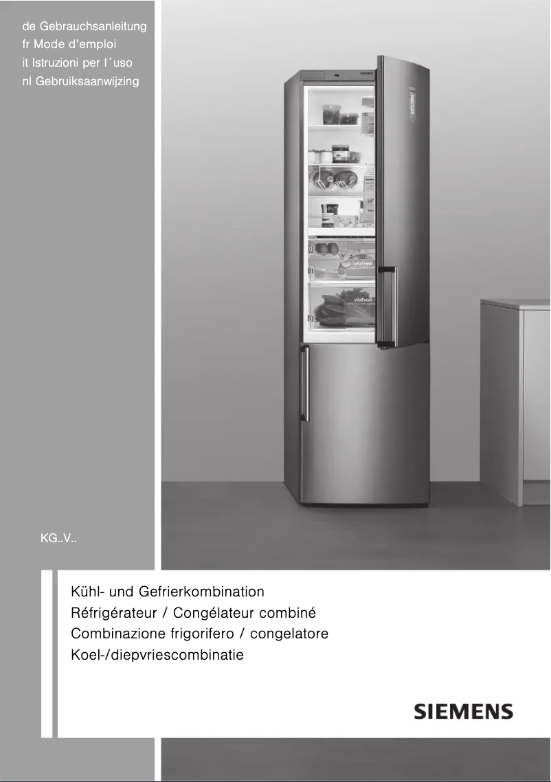 Page n°1 - Mode d'emploi Siemens KG39VVW30S