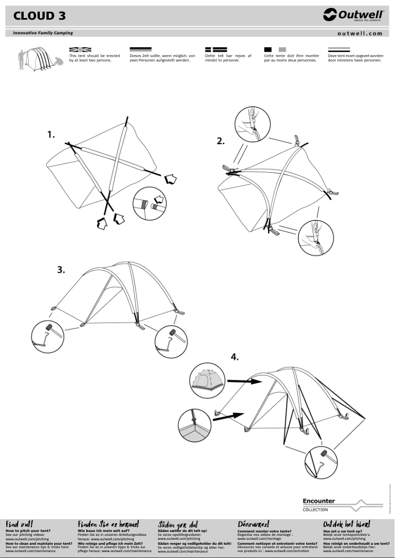 Página 1 del manual Manual de usuario Outwell Cloud 3
