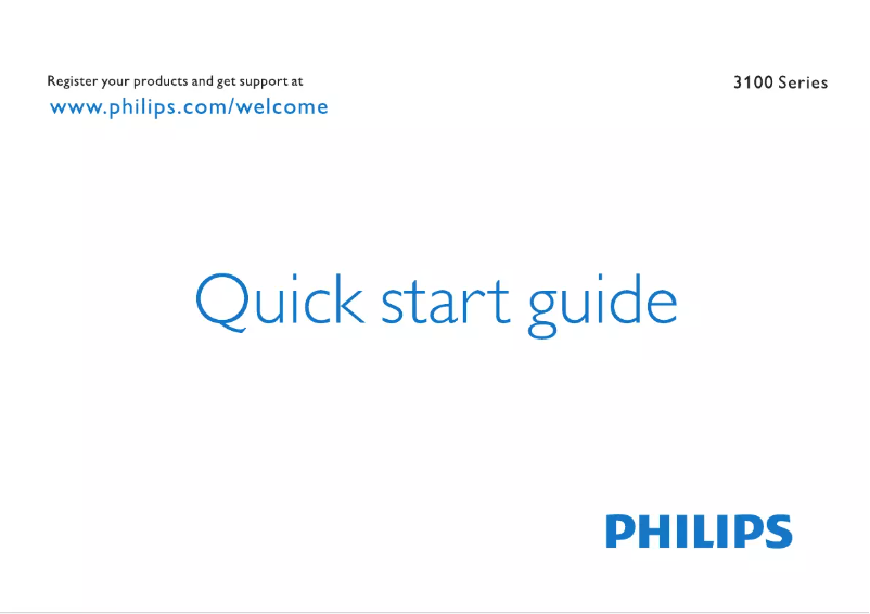 Page 1 de la notice Guide de démarrage rapide Philips 50PFL3108