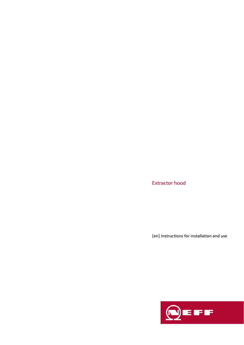 Page 1 de la notice Guide d'installation Neff D92PBC0N0B