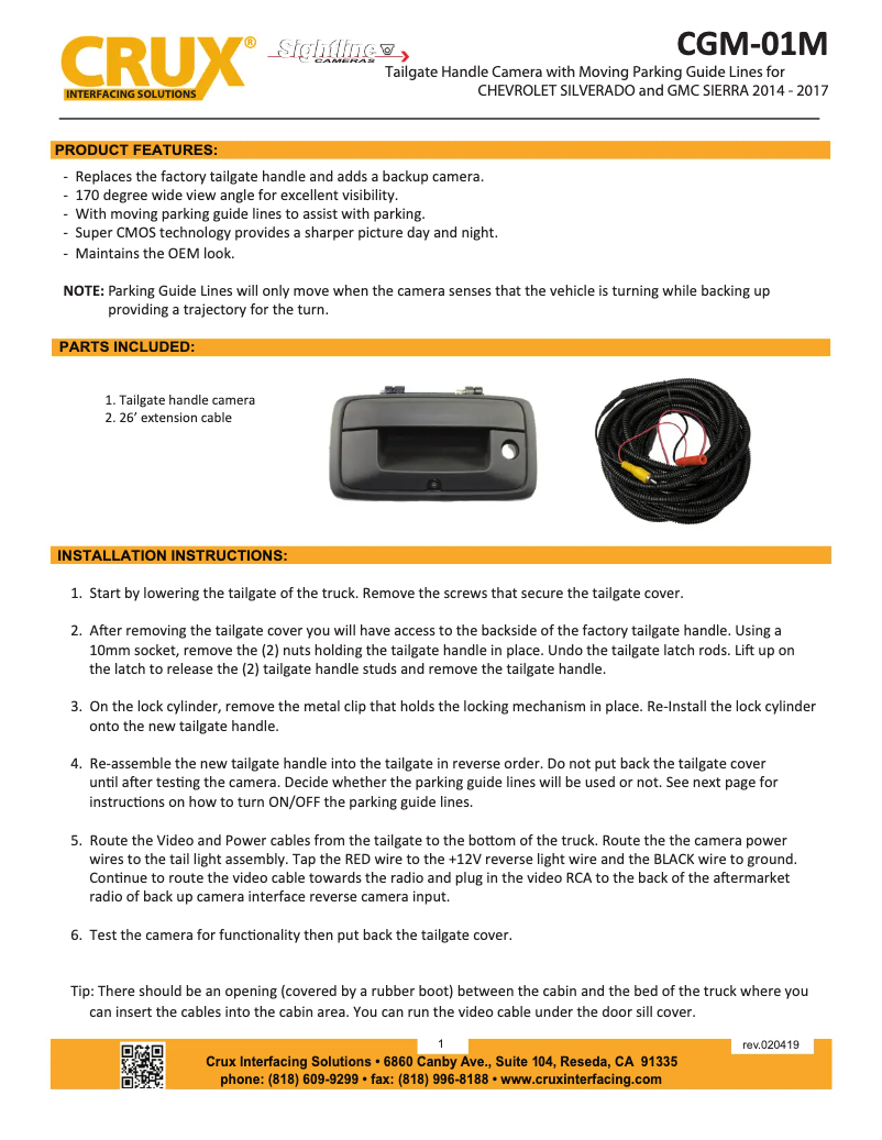 Imagen de la primera página del manual del dispositivo CGM-01M