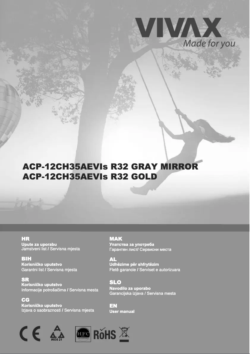 Image de la première page du manuel de l'appareil ACP-12CH35AEVIs R32