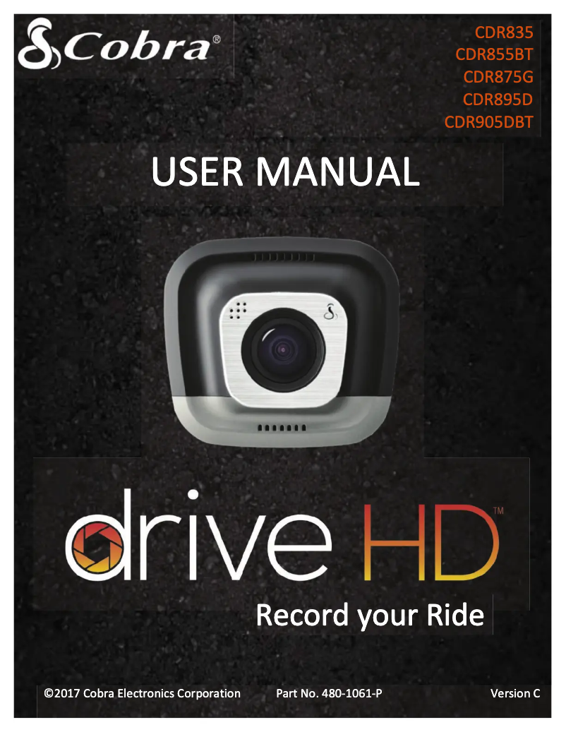 Page n°1 - Manuel utilisateur Cobra CDR 875G