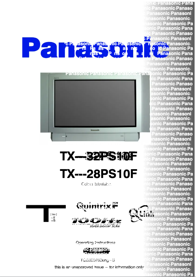 Image de la première page du manuel de l'appareil TX-32PS10F