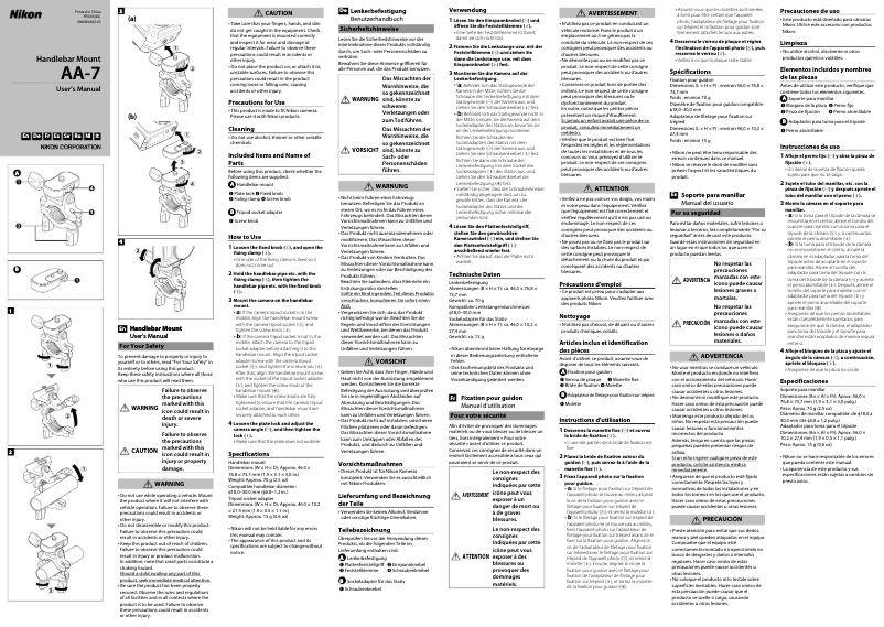 Page 1 de la notice Manuel utilisateur Nikon AA-7
