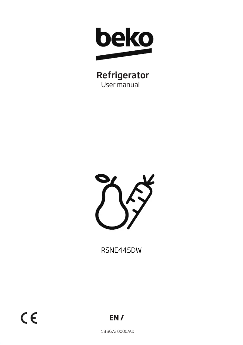 Page n°1 - Manuel utilisateur Beko RSNE445DW