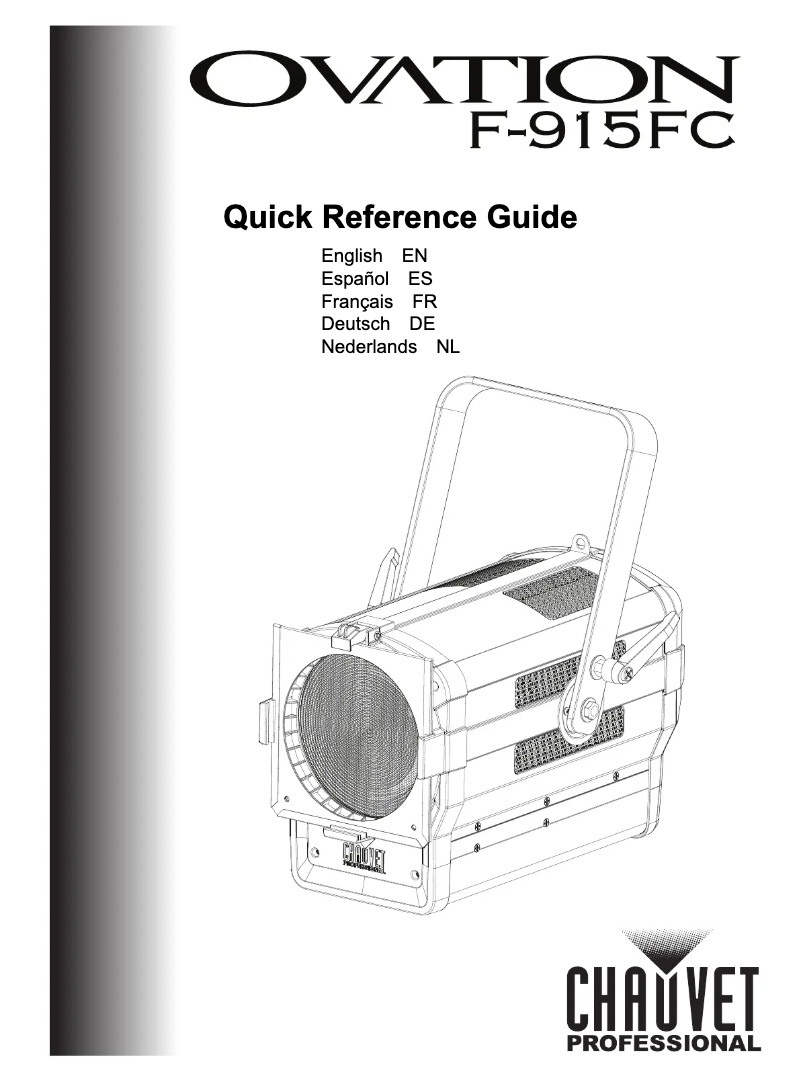 Page 1 de la notice Manuel utilisateur Chauvet Ovation F-915FC