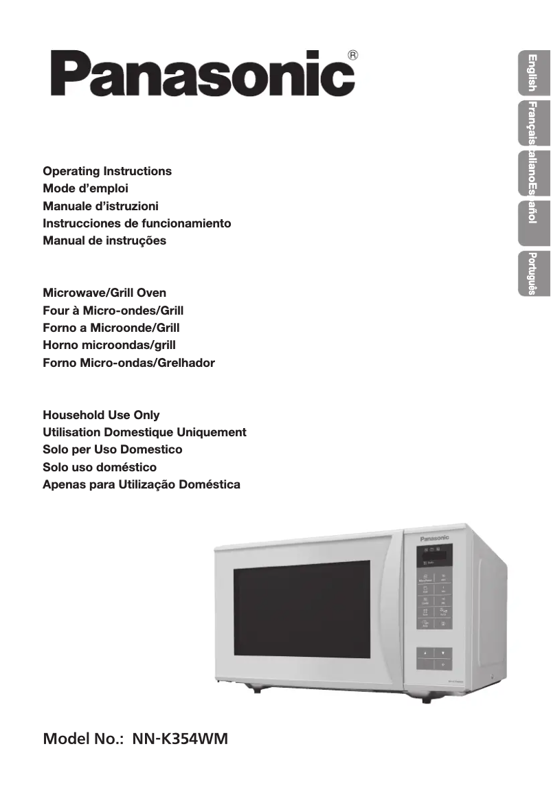 Page 1 de la notice Manuel utilisateur Panasonic NN-K354WM