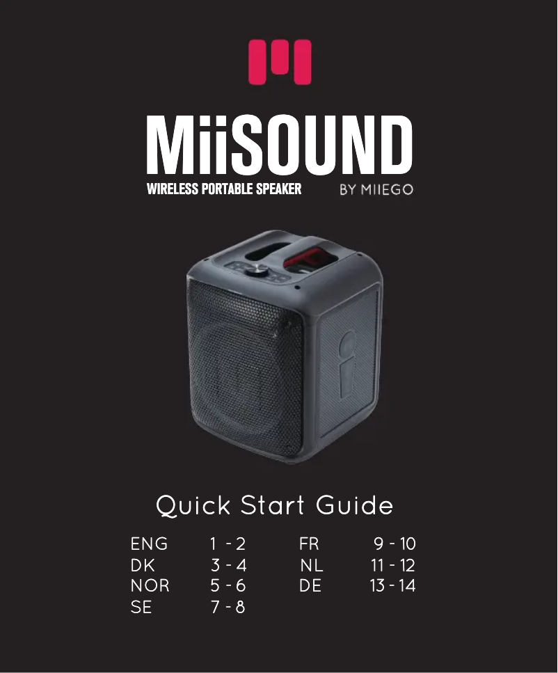 Image de la première page du manuel de l'appareil MiiSOUND