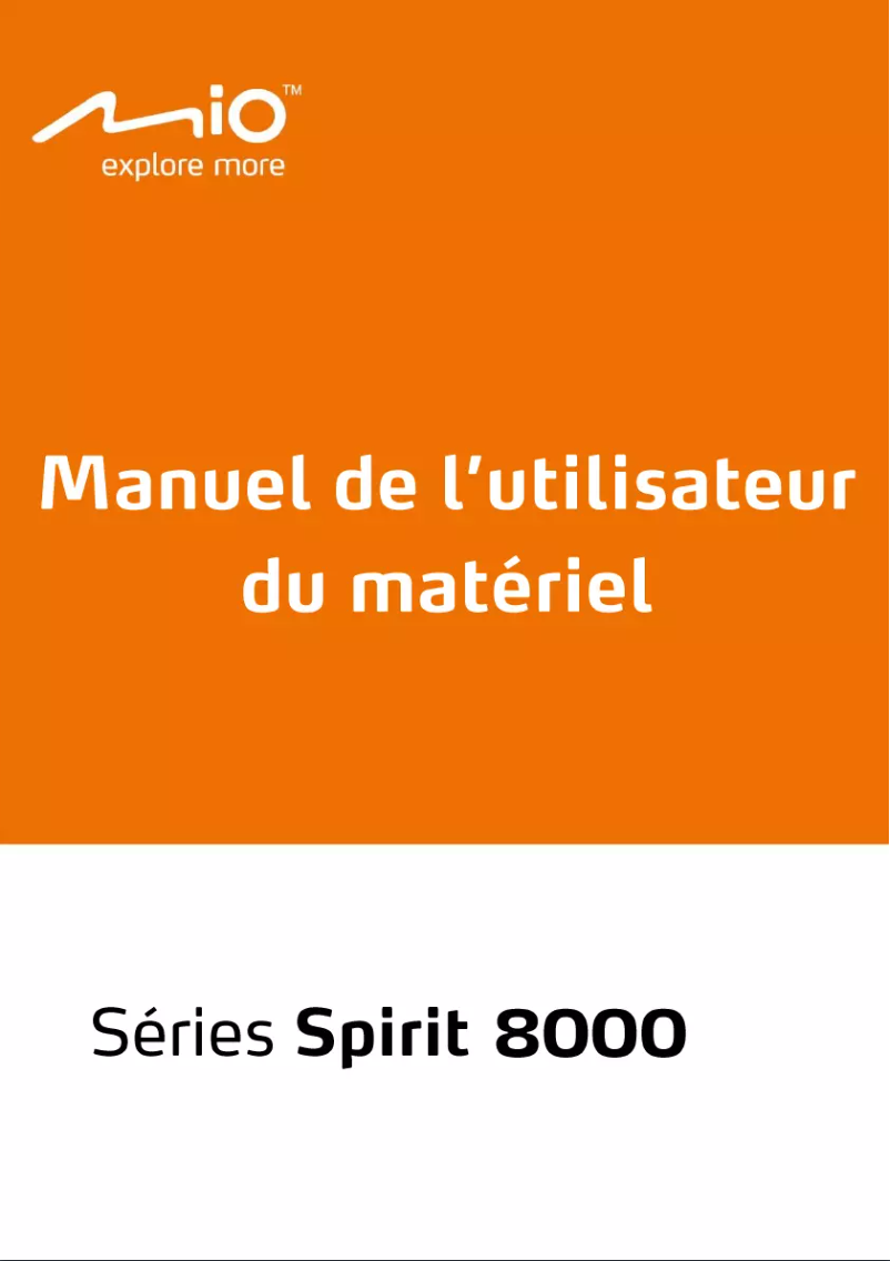 Page n°1 - Manuel utilisateur Mio Spirit 8500