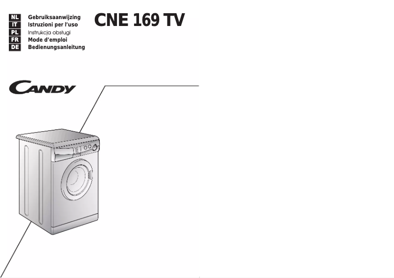 Page n°1 - Manuel utilisateur Candy CNE169TV-83S