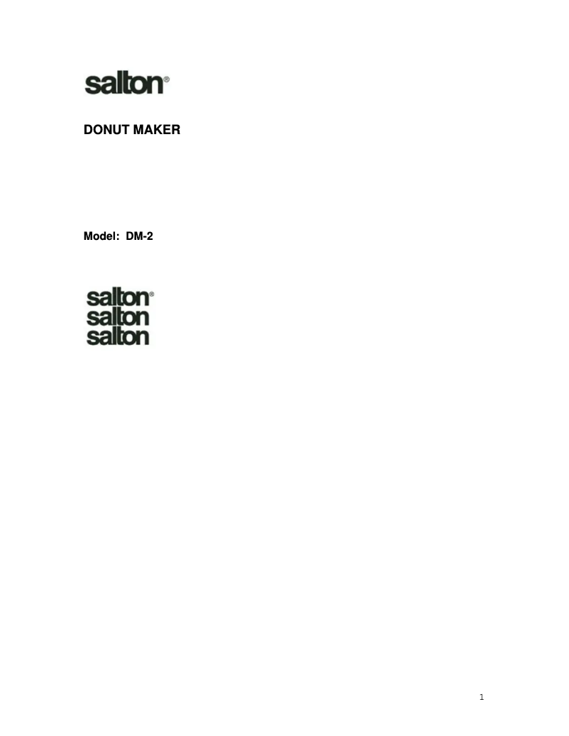 First page image of the manual for DM-2