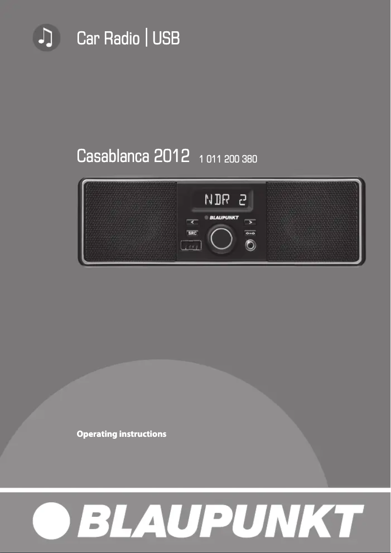 Página 1 del manual Manual de usuario Blaupunkt Casablanca 2012