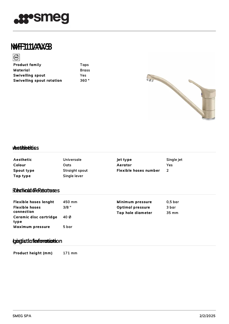 Page n°1 - Manuel utilisateur Smeg MF11AV3