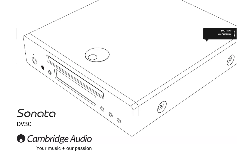 Page 1 de la notice Manuel utilisateur Cambridge Sonata DV30