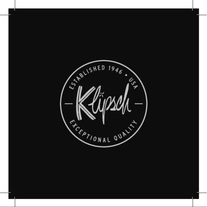 Page 1 de la notice Manuel utilisateur Klipsch Heritage Groove