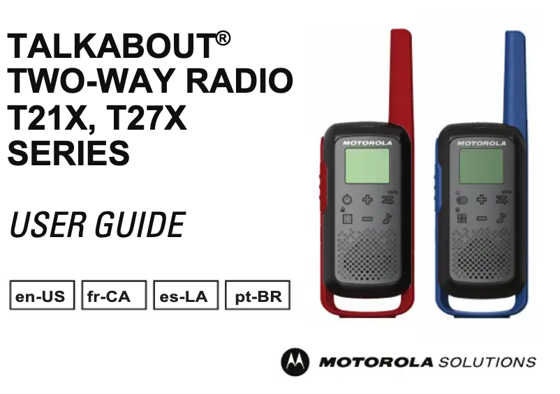 Image de la première page du manuel de l'appareil Talkabout T210TP