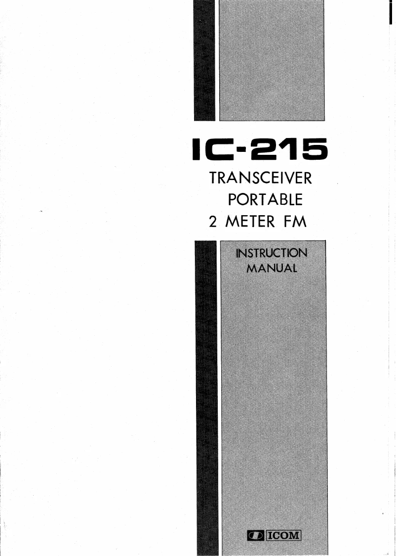 Page 1 de la notice Manuel utilisateur ICOM IC-215