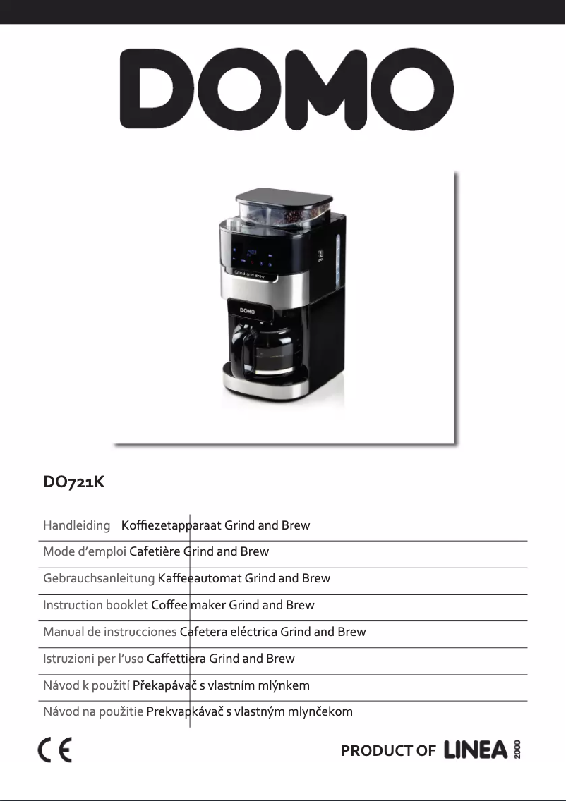 Image de la première page du manuel de l'appareil Grind & Brew DO721K