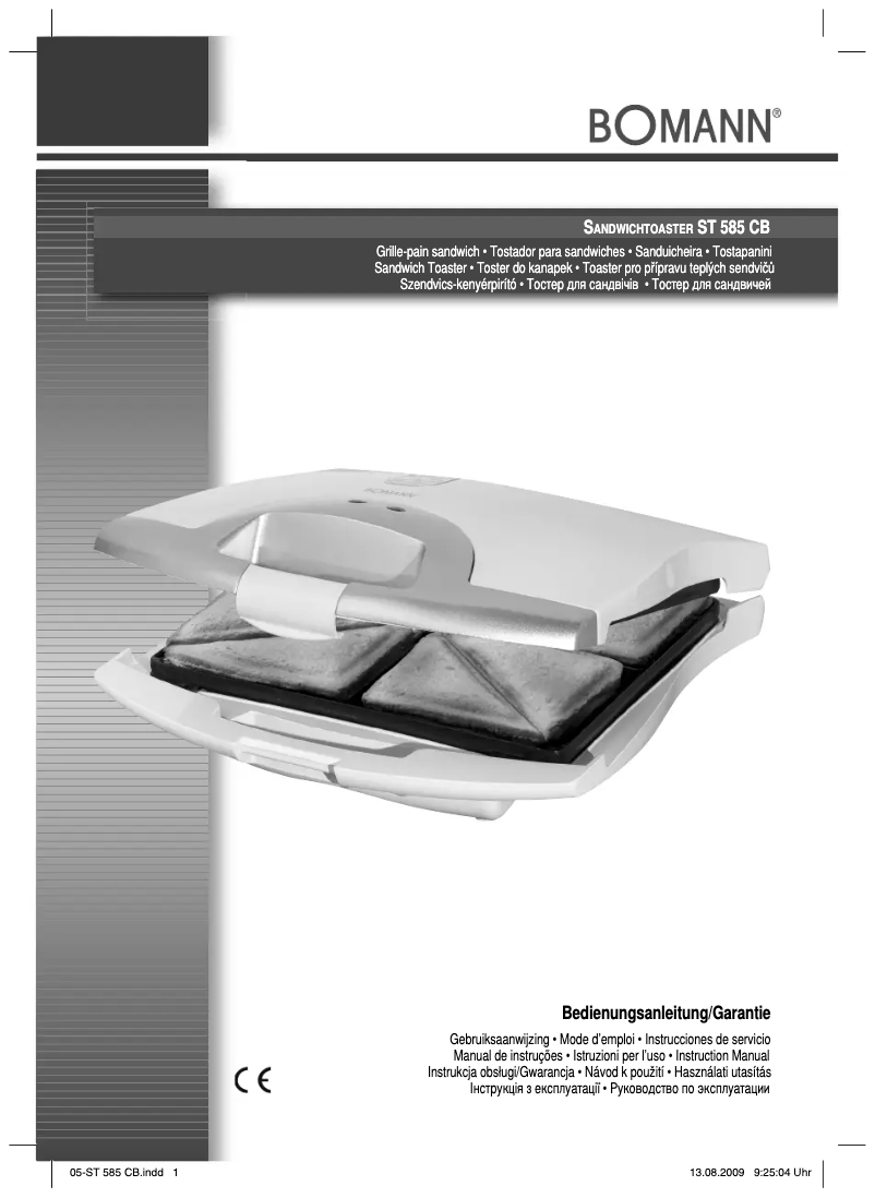 Page 1 de la notice Manuel utilisateur Bomann ST 585 CB