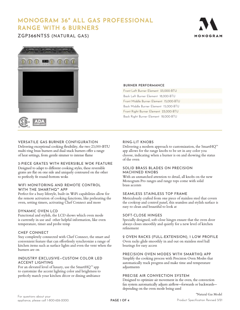 Image de la première page du manuel de l'appareil ZGP366NTSS