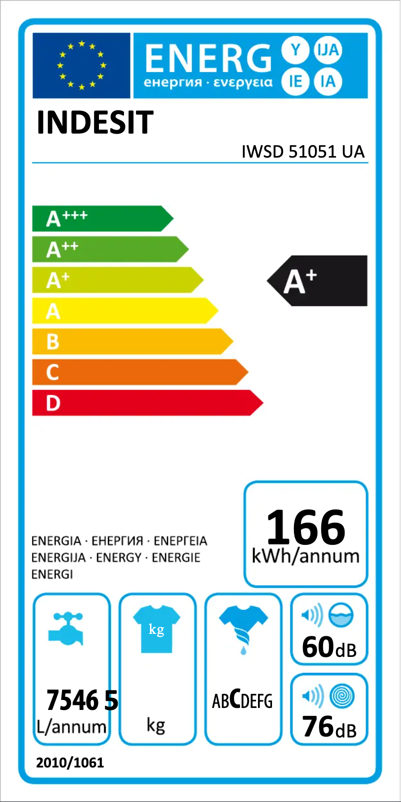 Image de la première page du manuel de l'appareil IWSD 51051 UA
