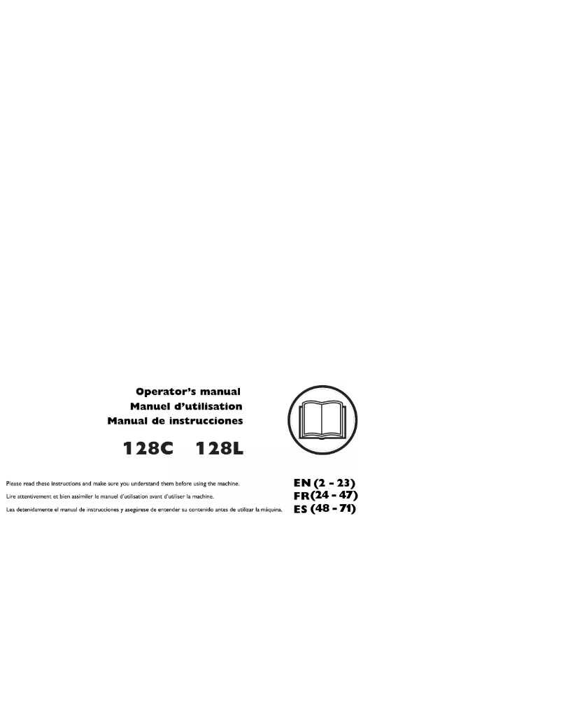 Page n°1 - Manuel utilisateur Husqvarna 128L