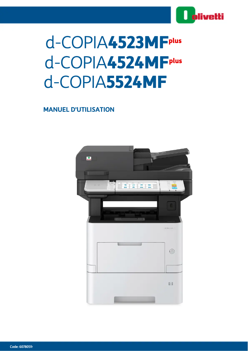 Página 1 del manual Manual de usuario Olivetti d-Copia 5524MF