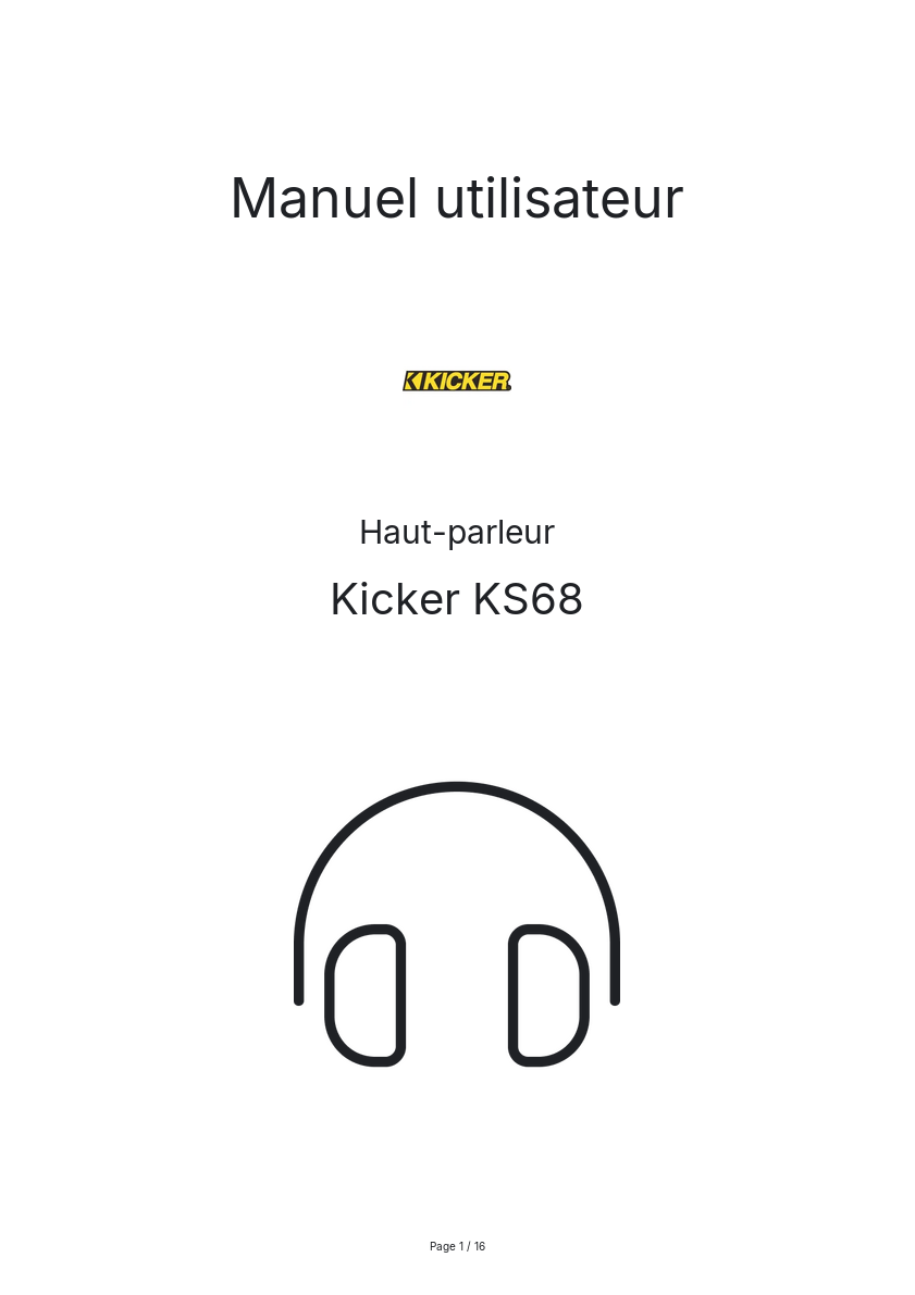Image de la première page du manuel de l'appareil KS68