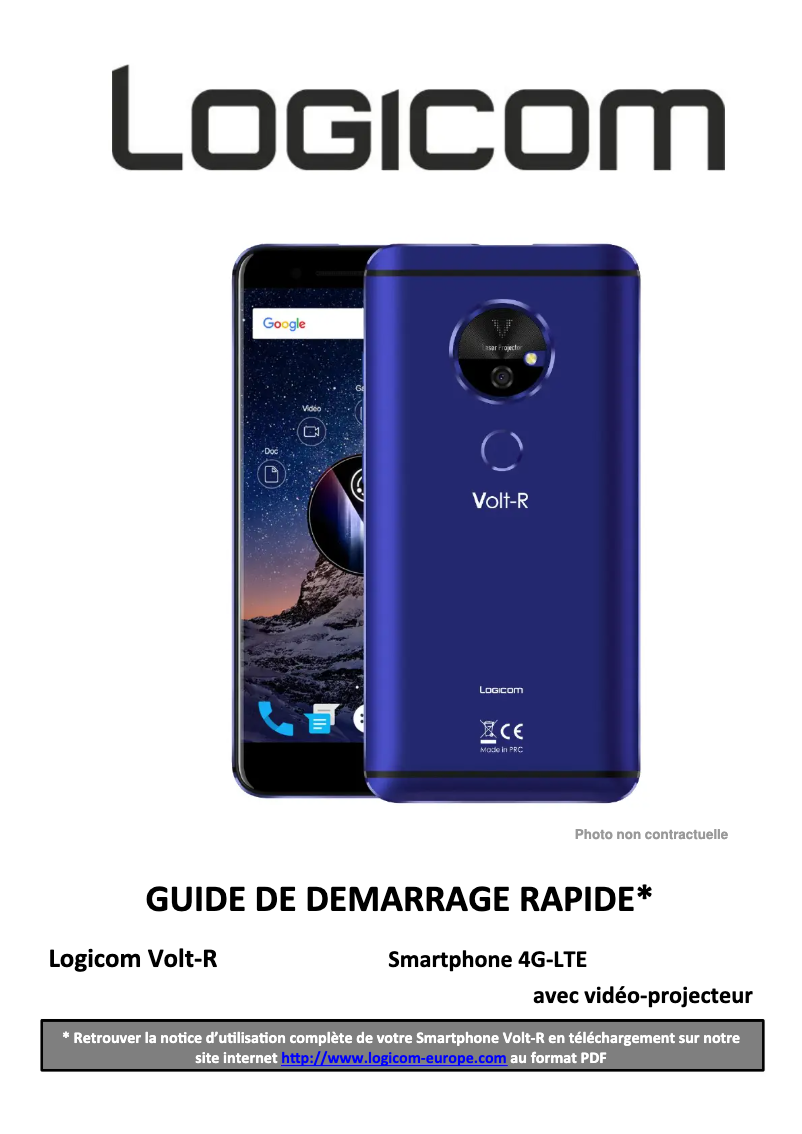 Page 1 de la notice Manuel utilisateur Logicom Volt R