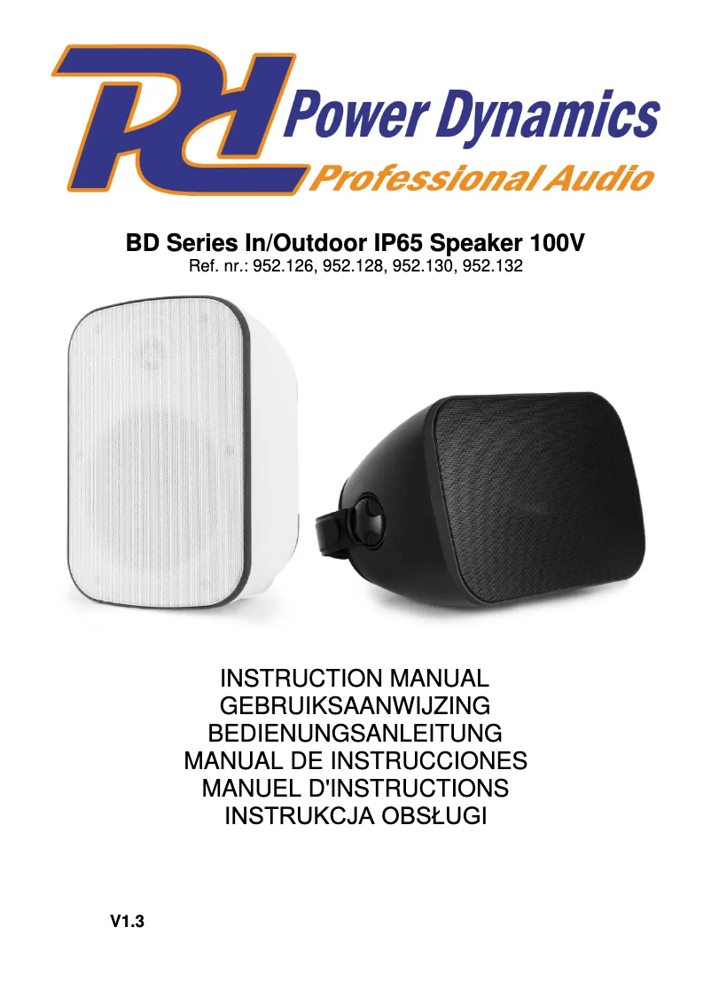 Page 1 de la notice Manuel utilisateur Power Dynamics BD50TB