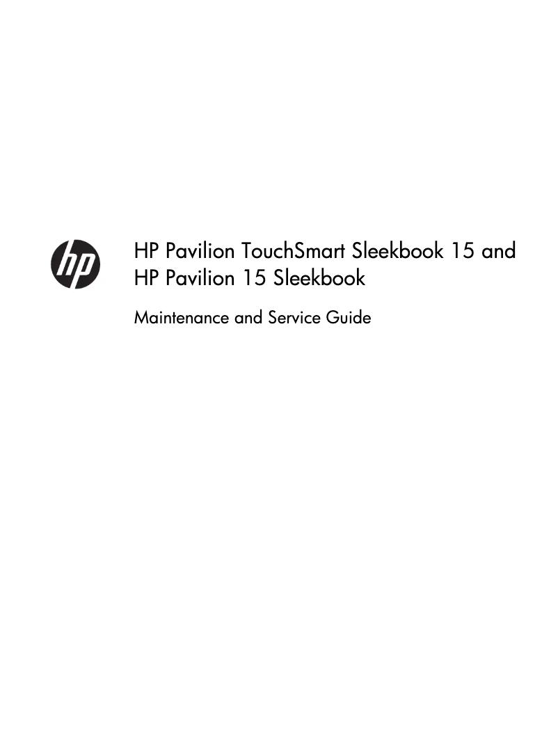 Page 1 de la notice Manuel utilisateur HP Pavilion TouchSmart 15