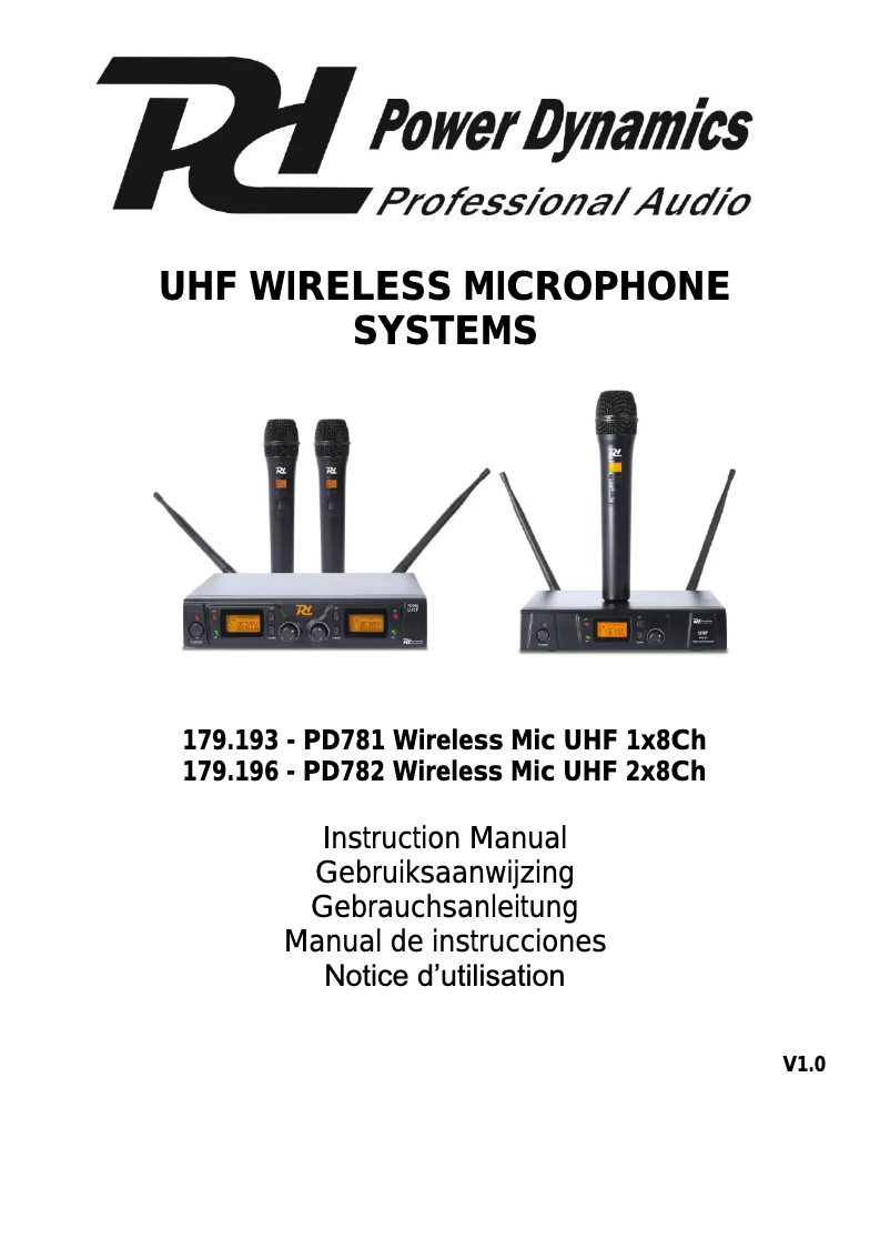 Image de la première page du manuel de l'appareil PD781