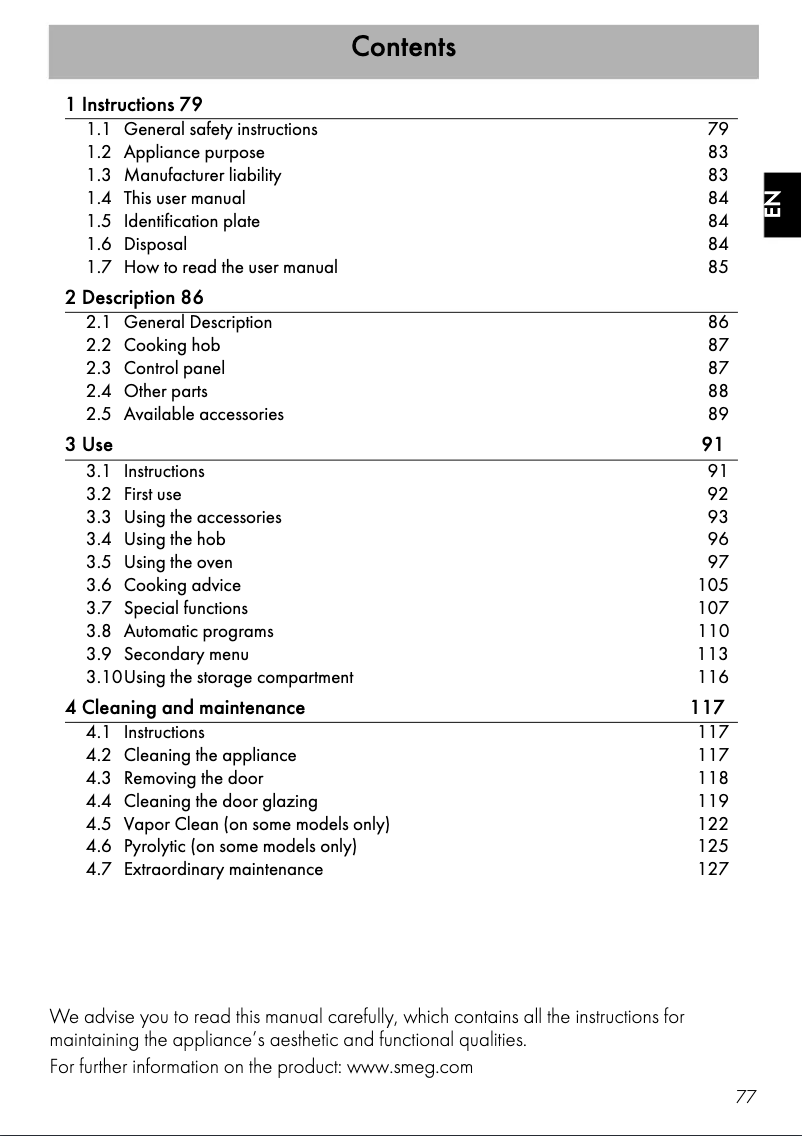 Image de la première page du manuel de l'appareil CPF9GPR