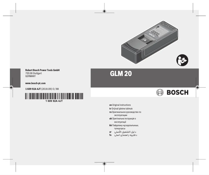 Página 1 del manual Manual de usuario Bosch GLM 20 Professional